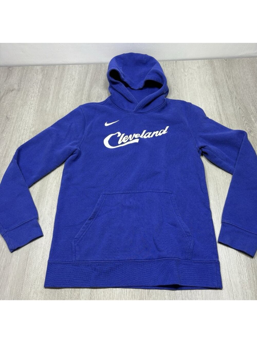 Nike Cleveland Cavaliers City Edition Blue NBA Hoodie Cavs Pullover Kids Boys XL